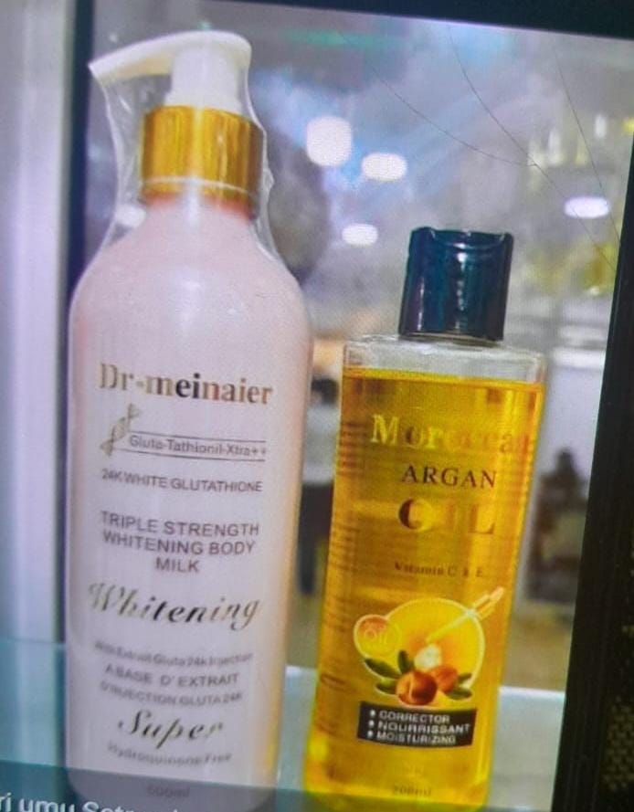 Dr-meinaier Whitening Body Milk And Moroccan Argan Oil With Vitamin C & E