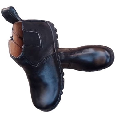 Men's Black Leather Chelsea Ankle Boots