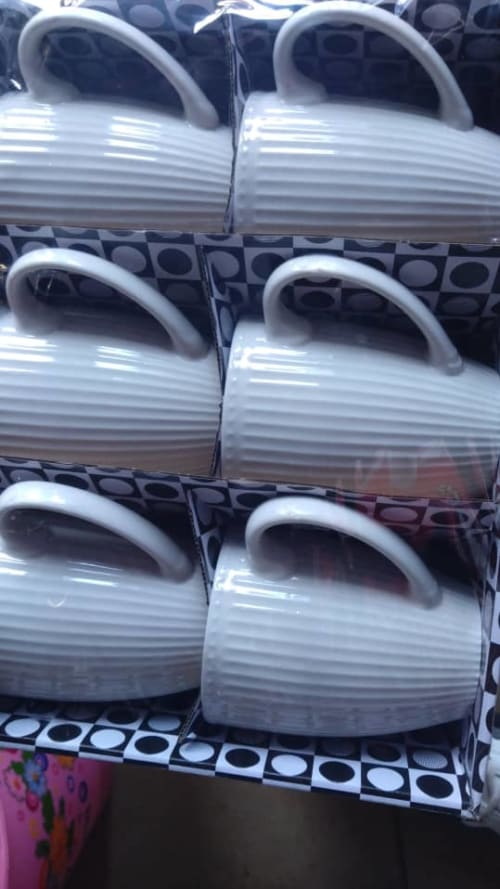 white ceramic mugs