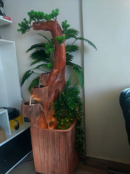 indoor wood fountain