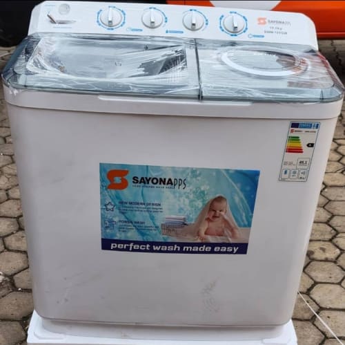 Sayona Apps 10kg Twin Tub Semi-Automatic Washing Machine Model SWM-10TGW