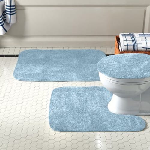Sea Foam Nylon Bath Mat Set (21 × 34 in)